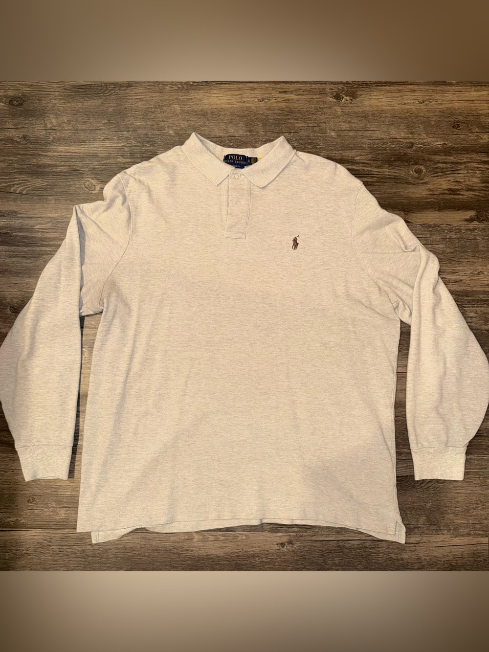 Polo by Ralph Lauren Light Cream Long-Sleeve Polo Shirt